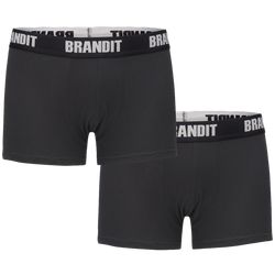 Brandit Boxerky Boxershorts Logo [sada 2 ks] černé + černé 3XL