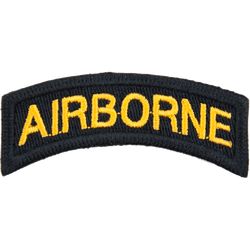 Nášivka: AIRBORNE - oblouček černá | žlutá