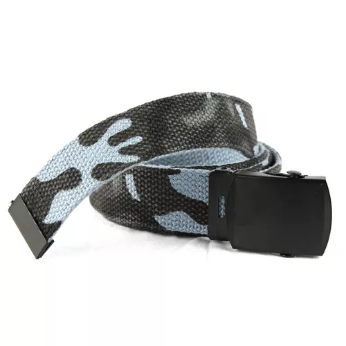 MIL-TEC opasek US kalhotový s černou sponou SKY BLUE CAMO