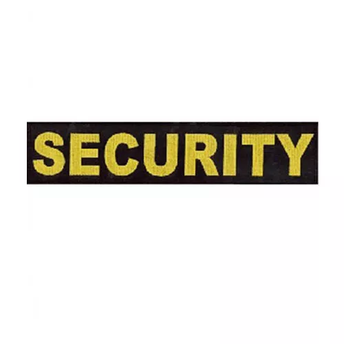 NAVYS nášivka SECURITY velká ČERNÁ se žlutou nití VELCRO