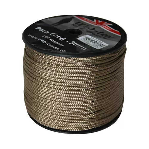 Web-tex šňůra PARA ø 3 mm / 100 m COYOTE