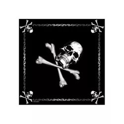 ROTHCO šátek 55 x 55 cm JOLLY ROGER ČERNÝ