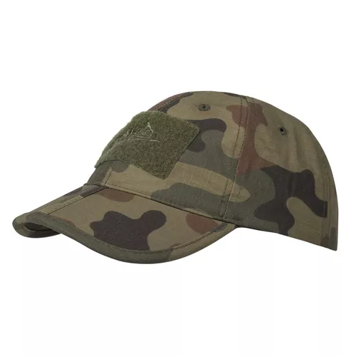 Helikon-Tex čepice baseball suchý zip FOLDING rip-stop PL WOODLAND