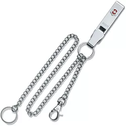VICTORINOX závěska na opasek s dlouhým řetízkem STŘÍBRNÁ