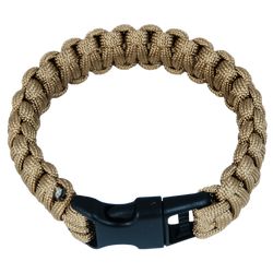 Náramek Paracord 2.3, plast. spona okrová S