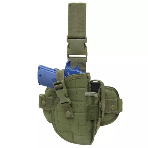 CONDOR OUTDOOR pouzdro pistolové stehenní LEG HOLSTER ZELENÉ