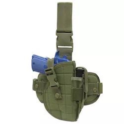 CONDOR OUTDOOR pouzdro pistolové stehenní LEG HOLSTER ZELENÉ