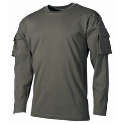 Tričko US T-Shirt s kapsami na rukávech 1/1 olivové L