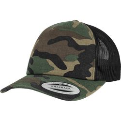 Brandit Čepice Baseball Cap Camo Trucker woodland | černá