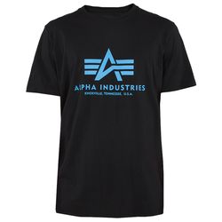 Alpha Industries Tričko  Basic T-Shirt černá | modrä M