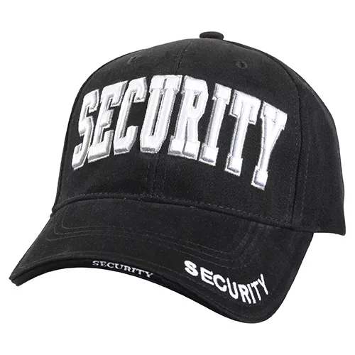 ROTHCO čepice DELUXE SECURITY "bílý nápis" baseball ČERNÁ