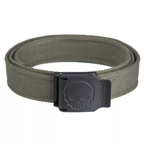 MIL-TEC opasek přezka s lebkou 40 mm 130 cm ZELENÝ