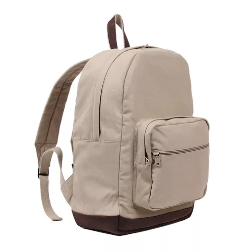 ROTHCO batoh VINTAGE TEARDROP kožené prvky KHAKI