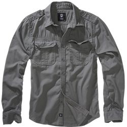Brandit Košile Vintage Shirt Longsleeve 1/1 charcoal grey 6XL