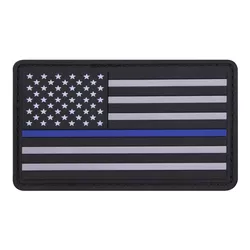 ROTHCO nášivka USA vlajka MODRÁ linka plast VELCRO