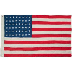 Vlajka: USA [šitá, vintage styl, 48 hvězd]