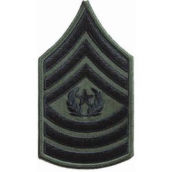 Nášivka: Hodnost US ARMY rukávová Command Sergeant Major olivová | černá