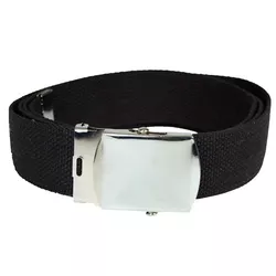 MIL-TEC opasek US šířka 38mm kalhotový se stříbrnou sponou ČERNÝ