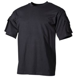Tričko US T-Shirt s kapsami na rukávech 1/2 černé 3XL
