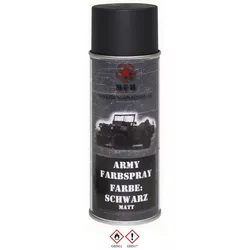 MFH barva ARMY ve spreji 400ml RAL 9021 MATT ČERNÁ