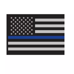 ROTHCO samolepka USA vlajka s MODROU linkou