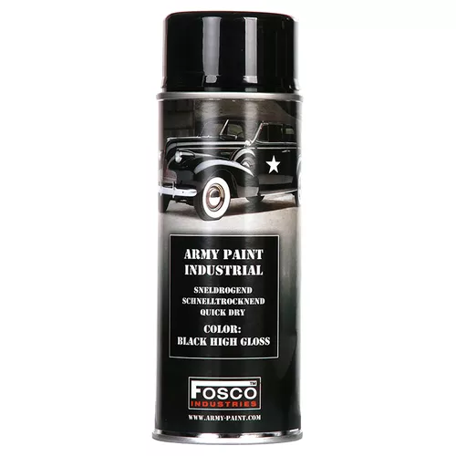 FOSCO barva ARMY ve spreji 400ml LESKLÁ ČERNÁ