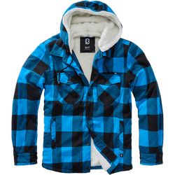 Brandit Bunda Lumberjacket Hooded černá | modrá 3XL