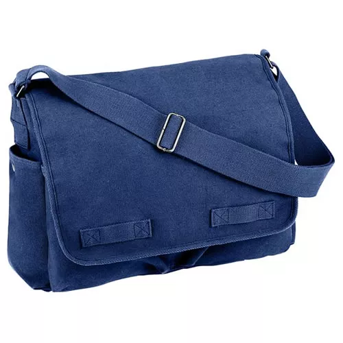ROTHCO taška VINTAGE přes rameno 38 x 28 x 15 cm MODRÁ