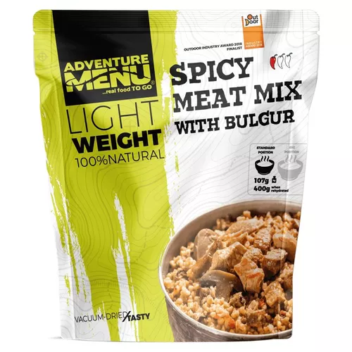 ADVENTURE MENU pikantní kotlík s bulgurem PORCE 107g/400g - dehydrované hotové jídlo
