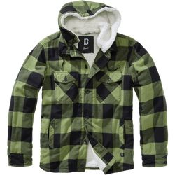 Brandit Bunda Lumberjacket Hooded černá | olivová XXL