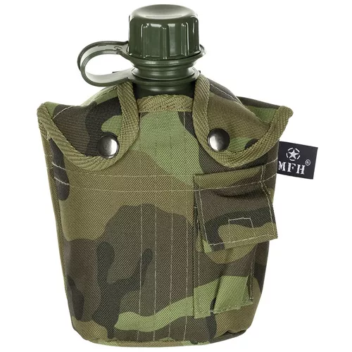 MFH láhev polní US nylonový potah 1L vz.95 les