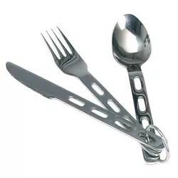 MIL-TEC příbor LIGHT WEIGHT odlehčený s kroužkem
