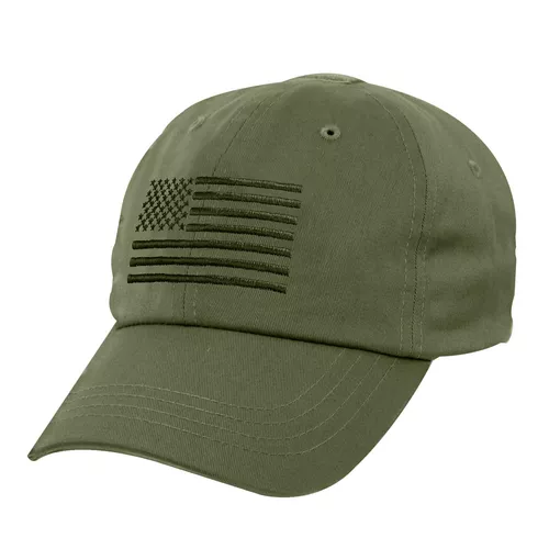 ROTHCO čepice baseball TACTICAL OPERATOR vlajka US ZELENÁ