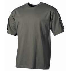 Tričko US T-Shirt s kapsami na rukávech 1/2 olivové XXL