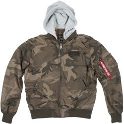 Alpha Industries Bunda  MA-1 TT Hood olive camo XL