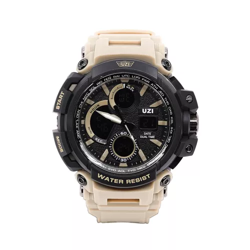 UZI hodinky SHOCK s gumovým řemínkem KHAKI