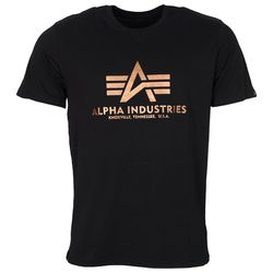 Alpha Industries Tričko  Basic T-Shirt černá | zlatá L