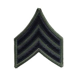 Nášivka: Hodnost US ARMY rukávová Sergeant olivová | černá