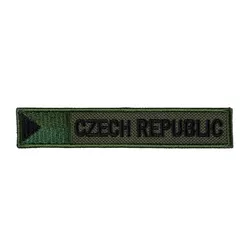 NAVYS nášivka CZECH REPUBLIC S VLAJKOU - ZELENÁ
