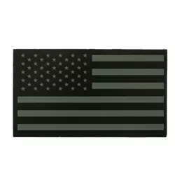 MILITARY RANGE nášivka IFF IR vlajka USA VELCRO ZELENÁ