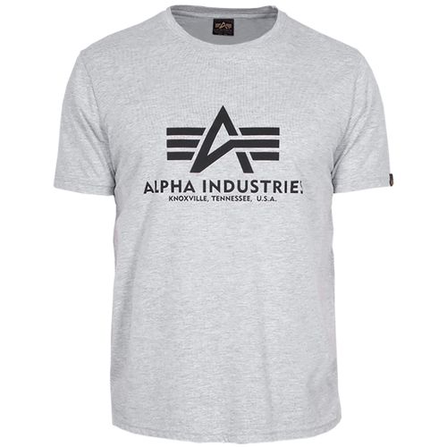 Alpha Industries Tričko  Basic T-Shirt šedé melírované XXL