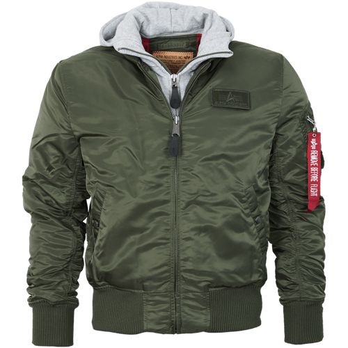 Alpha Industries Bunda  MA-1 D-Tec zelená tmavě | šedá L