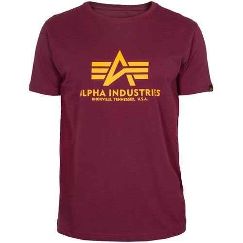 Alpha Industries Tričko  Basic T-Shirt bordové XL