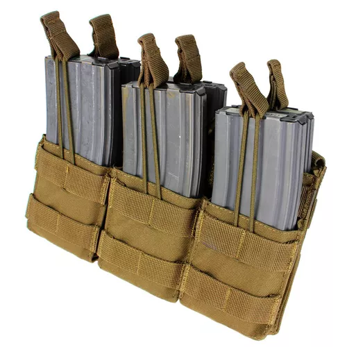CONDOR OUTDOOR sumka MOLLE trojitá na zásob. 6xM16 otevřená COYOTE
