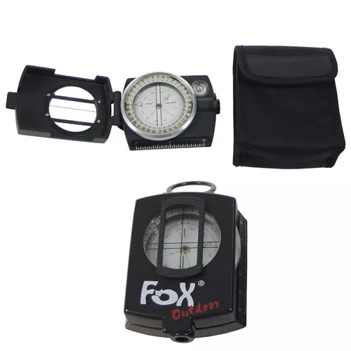 FOX Outdoor kompas PRAZISION kovový nylon pouzdro ČERNÝ