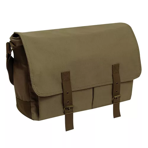 ROTHCO taška MESSENGER DELUXE Vintage plátěná ZELENÁ
