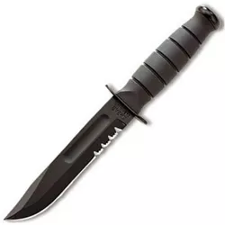 KA-BAR nůž FIGHTING/UTILITY SHORT ozubené ostří ČERNÝ
