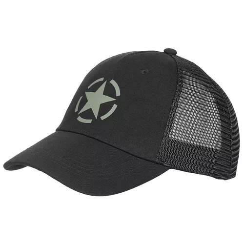 MFH čepice TRUCKER STAR síťovaná ČERNÁ