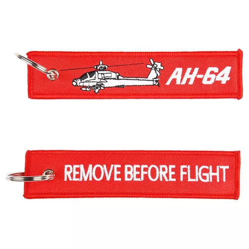 FOSTEX klíčenka REMOVE BEFORE FLIGHT / AH-64