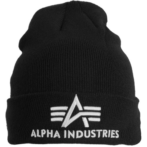 Alpha Industries Čepice  3D Beanie černá | bílá